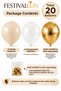 20-Piece Chrome Gold Sea Sand Transparent Gold Confetti Balloon Set for Birthday, Engagement, Wedding, Party Organization, Gold Party Decoration Balloon. - 3