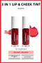 2-Piece Lip & Cheek Tint Set – Peach – 3-in-1 Shimmering, Moisturizing Set for Lips, Cheeks, and Eyes.