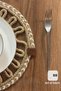 Set of 6 Handmade Jute Placemats, Bohemian Wicker American Serving Set, Decorative Table Setting, 33 Cm. - 6