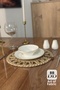 Set of 6 Handmade Jute Placemats, Bohemian Wicker American Serving Set, Decorative Table Setting, 33 Cm. - 4