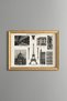Eiffel Tower and Iron Architecture - Vintage Patterned Painting - Slim Frame