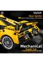 422-Piece Yellow Sports Car Building Set, 1:18 Scale, with Opening Doors and Rotating Steering Wheel, Ages 6+ - 5