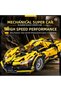 422-Piece Yellow Sports Car Building Set, 1:18 Scale, with Opening Doors and Rotating Steering Wheel, Ages 6+ - 6