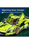 470-Piece Green Sports Car Building Set, 1:18 Scale, with Pull-Back Mechanism, Ages 6+ - 3