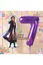 Frozen-Themed Anna 7-Year-Old Purple Balloon Set, 2-Piece Large Balloon Set, Frozen Theme: Elsa Balloon, Anna Balloon, Olaf Balloon