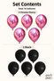 Black and Chrome Cherry Balloon Set of 10 Birthday Party Decorations - 2