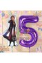 Frozen-Themed Anna 5-Year-Old Purple Balloon Set, 2-Piece Large Balloon Set, Frozen Theme: Elsa Balloon, Anna Balloon, Olaf Balloon