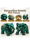 Luxury Alloy Metal Figurine-Adorned Lidded Decorative Ashtray and Jewelry Storage Box, Metal Ornament, 18 cm, Set of 2 - 8