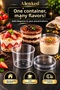 Plastic Dessert Container, 300 CC, with Lid, Thick, Hard, Transparent, Magnolia Bowl, Set of 6 - 4