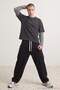 Black Balloon Fit / Loose Fit, Soft-Touch, Medium-Weight Sweatpants TMNAW27EA00015 - 4