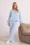 Blue New Year Satin Woven Pajama Set Thmaw27Pt00144 - 3
