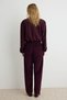 Purple Corduroy Normal Waist Baggy Jeans Twoaw27Je00378 - 2