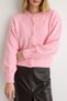 Pink Button Detailed Soft Textured Jacket-Looking Knitwear Cardigan Twoaw25Hi00147 - 4