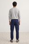 Navy Blue Cargo Jogger Gabardine Elastic Waist and Cuffs Men's Trousers Tmnaw27Pl00017 - 4