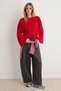 Red Bicycle Collar Regular/Normal Fit Spanish Sleeve Knit T-Shirt Twoaw27Ts00145 - 3