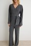 Anthracite Midi Length Knitwear Bottom - Top Set Twoaw25Au00027 - 4