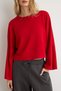 Red Bicycle Collar Regular/Normal Fit Spanish Sleeve Knit T-Shirt Twoaw27Ts00145 - 4