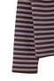 More Sustainable Kahverengi Çizgili Overisize Bisiklet Yaka İnterlok Örme T-Shirt TWOAW27TS00027 - 3