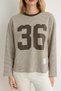 Kahverengi Çizgili Bisiklet Yaka Regular/Normal Kalıp Örme T-Shirt TWOAW27TS00144 - 4