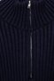 More Sustainable Navy Blue Soft Textured Ribbed High Neck Knitwear Bottom - Top Set Twoaw27Au00090 - 3
