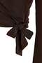 Brown Micro Crop Blouse Thmss26Bz00002 - 2