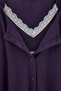 Purple 100% Cotton Floral Lace Detailed Pointel Knitted Pajamas Set Thmss26Pt00042 - 4