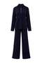 More Sustainable Navy Blue Soft Textured Ribbed High Neck Knitwear Bottom - Top Set Twoaw27Au00090