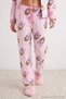 Pembe %100 Pamuklu Biyeli Daisy Duck Lisanslı Örme Pijama Takımı THMAW27PT00181 - 2