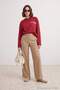 Beige Barrel Molded Fabric Trousers Twoaw27Pl00071 - 5