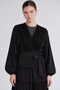 Lace Detailed Pleated Skirt Set Black - 4