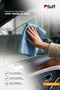 Tulpe m Series Auto Glass Cleaning Cloth 40X40 cm Blue Double-Sided Use Leaves No Marks or Hairs Microfiber Cloth - 4