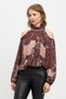 Flowy Modern Stylish Casual Dark Tone Blouse - 3