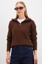 Half-Zip Turtleneck Knit Sweater - 4