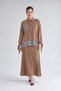 Sequin Detailed Cupra Double Set Camel