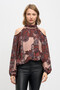 Flowy Modern Stylish Casual Dark Tone Blouse