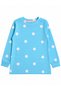Girl's 100% Cotton Blue and White Polka Dot Long Sleeve Winter Pajamas Set - 4
