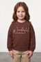 Embossed Printed Oversize Girls' Sweatshirt - 2