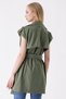كاميل الخصر مربوط جيوب مزدوجة TRENCHCOAT - 5