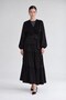 Lace Detailed Pleated Skirt Set Black