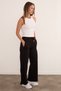 3 Threaded Palazzo Sweatpants with No Waistband and Lace-Up Detail - 4