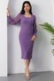 Chiffon Dress with Sleeves 13389 - 6