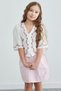 Stoned Heart Embroidered Girl's Jean Skirt - 4
