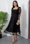 Square Neck Long Sleeve Beaded Tulle Dress 41112 - 3