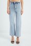 High Waist Cut-Off Leg Jeans - 6