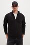 Zippered Stand Collar Pocket Regular Fit Jacket - 6