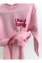 Embossed Lettering Printed Girls' Set - 5
