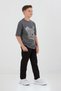 Teddy Bear Printed Crew Neck Boys T-Shirt - 3