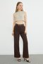 High Waist Palazzo Trousers with Belt Detail - 3