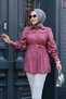 Buttoned Dusty Rose Hijab Shirt 19028Gk