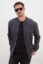 Snap Fastener Pique Fabric Regular Fit Jacket